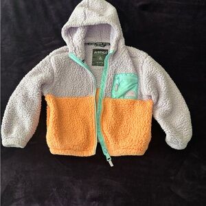 Justice Kids' Lavender and Orange Fleece Hoodie